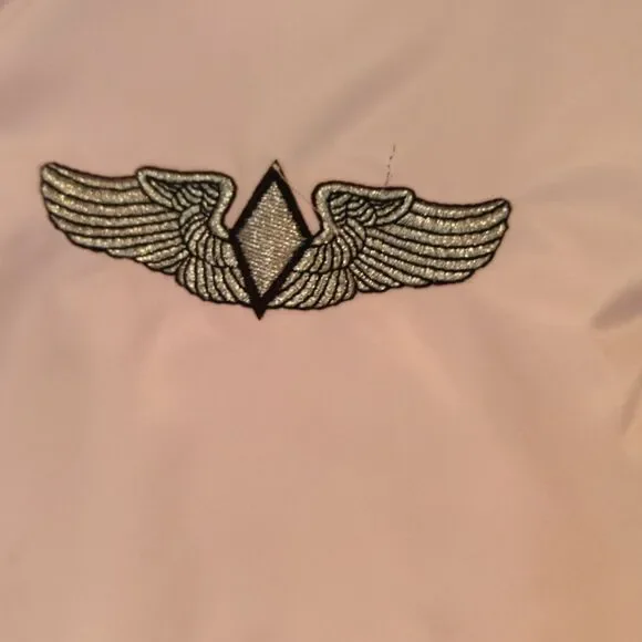 Up and Away Fly Girl Top Gun pink winter jacket size 10/Med